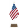 Walnut Wood Table Base for 4"x6" Mounted Flags (1 Flag Slot)